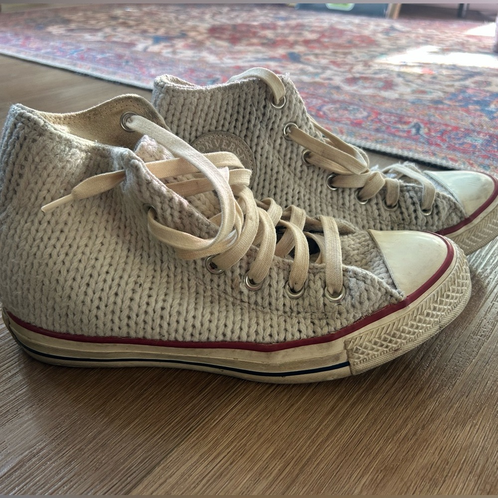 Converse All StarWhite Knit High-Top Sneakers Sz.7